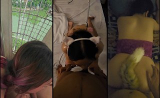 Huấn luyện bé mèo bú cu ở độ cao 500m đầy mạo hiểm