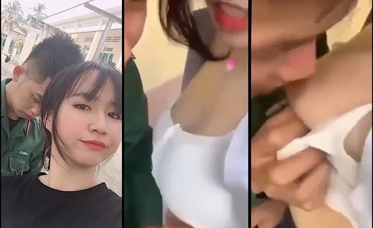 Múi mít love 11 đi thăm ny bộ đội vạch vú cho ny bú giữa ban ngày